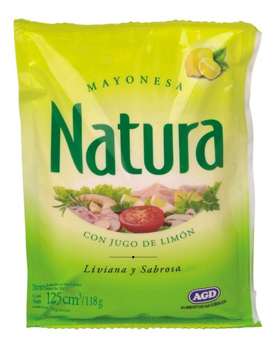 Mayonesa Natura Sachet 125 Gr Pack X 20 Unidades