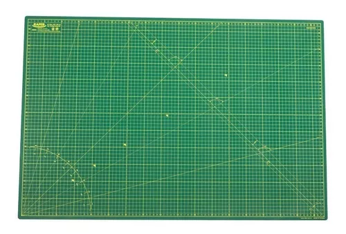 Combo Cutter Rotativo + Base De Corte Tabla A1 90x60 Cm Color Verde