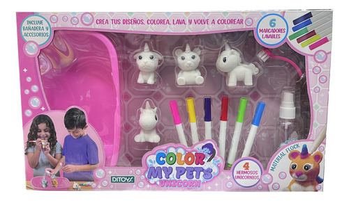 Set Color My Pets 4 Mascotas Para Pintar Y Lavar Mt3 2471