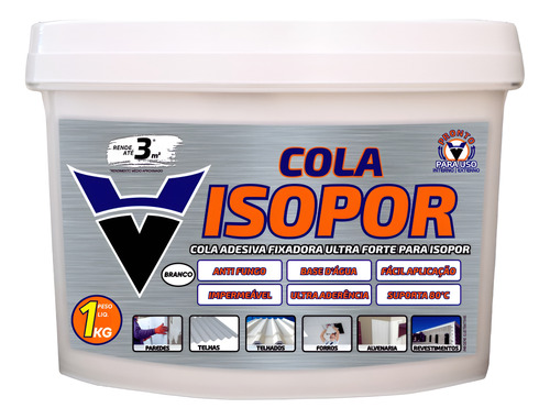 Cola De Isopor P/ Parede, Telhado Amianto,zinco, Madeira 1kg