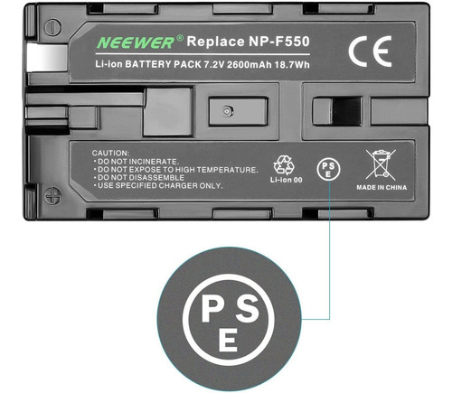 Neewer (2 Unidades) 2600 Mah Sony Np-f550 / 570/530 Batería