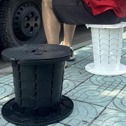 Inodoro Portátil Para Acampar, Inodoro Negro Con Luz