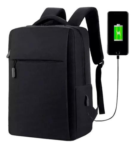 Mochila Urbana Porta Notebook  Usb Reforzada