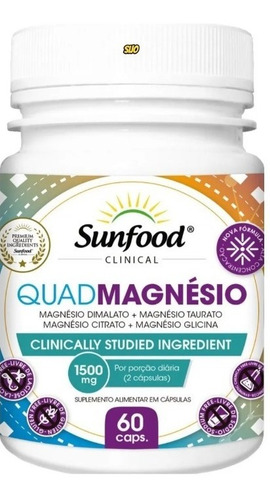 Magnesio Blend 60 Cáp 1500mg/dosis Glicinato/taurato/citrato