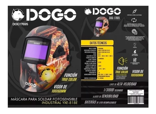 Mascara Para Soldar Premium Dogo Fotosensible 17695