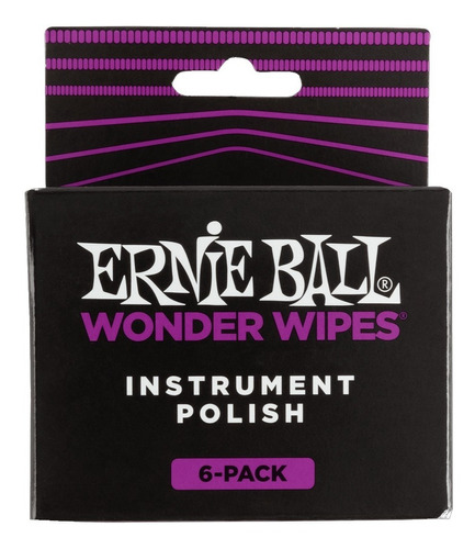 Paños Limpia Cuerpo Guitarra Ernie Ball Wonder Wipes Set X6