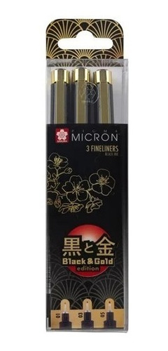 Sakura Pigma Micron 3 Microfibras Negras Set Aniversario