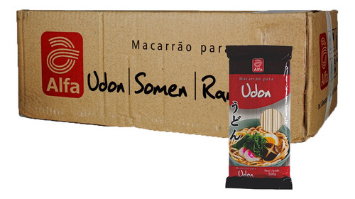 Caixa De Macarrão Grosso Udon Alfa - 20 Pacotes