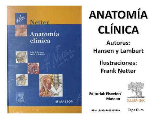 Libro Netter Anatomía Clínica De Hansen Y Lambert -elsevier-