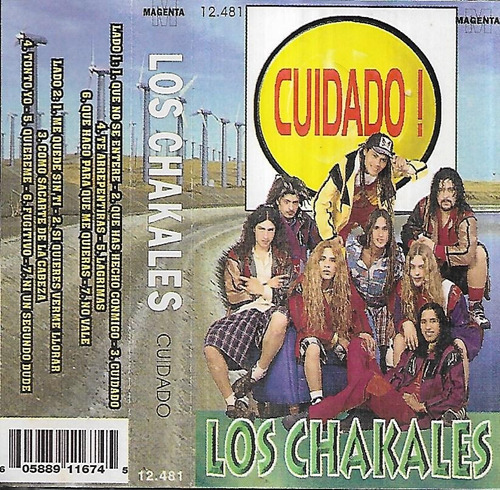Los Chakales Album Cuidado! Sello Magenta Cassette