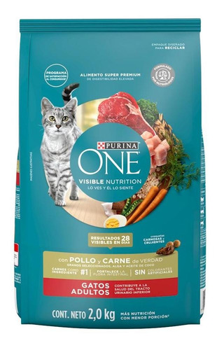 Purina One Gato Pollo Y Carne 2kg