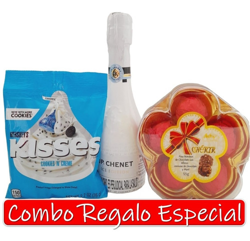 Combo Regalo Jp Chenet, Estuche Chocolates X5uds & Kisses