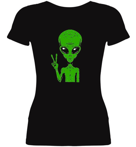 Remera Mujer Algodón Alien Marciano Extraterrestre