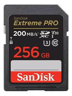 Cartão De Memória Sandisk SDXC Extreme Pro 256gb 200mb/s