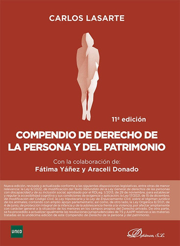 Compendio De Derecho De La Persona Y Del Patrimonio, De Lasarte Alvarez, Carlos. Editorial Dykinson, S.l., Tapa Blanda En Español