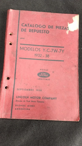 Libro Manual Catalogo Ford Lincoln 1932