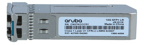 Transceiver Hpe Aruba 10g Sfp+ Lc Lr 10km Smf - J9151e