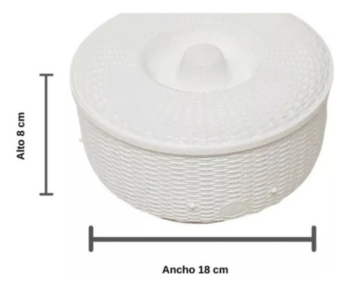 Tortillero Panera Plástico Con Tapa 1kg Evento Cocin 10pz