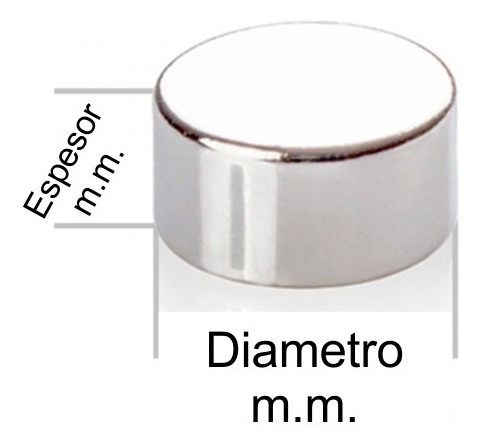 Imagen 2 de 7 de Imanes De Neodimio 20x5 / 20mm X 5mm (1 Unidades)