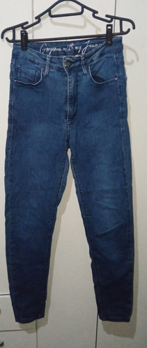 Pantalón De Jeans Con Lycra Talle S/m.mide 80 Cm De Co