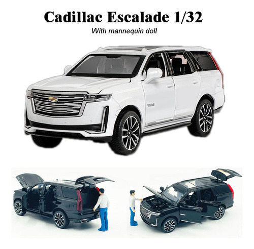 Cadillac Escalade Miniatura Metal Car Con Luz Y Sonido 1/32