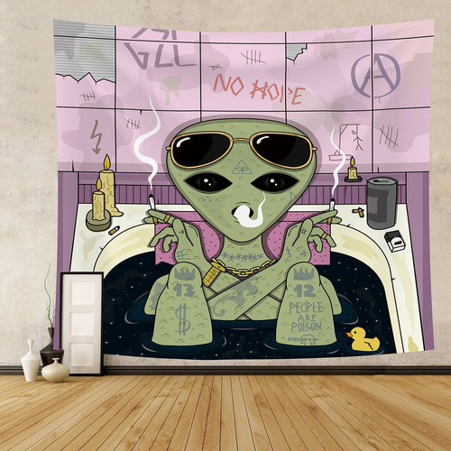 Tapiz Decorativo Alienígena Explosivo F 95x73 Para Hogar