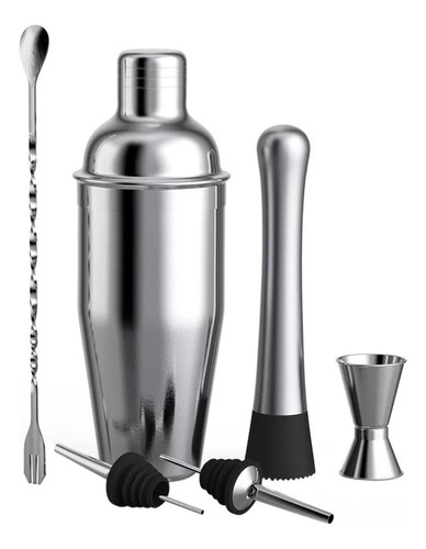 / Set Mezclador De Bebidas Cocktail Shaker Mixer De 750 Ml