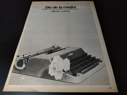 (pb633) Publicidad Clipping Olivetti Lettera * 1973