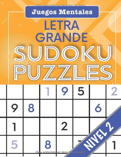 Letra Grande Sudoku Puzzles - Nivel 2 - Juegos Mentales: Lib