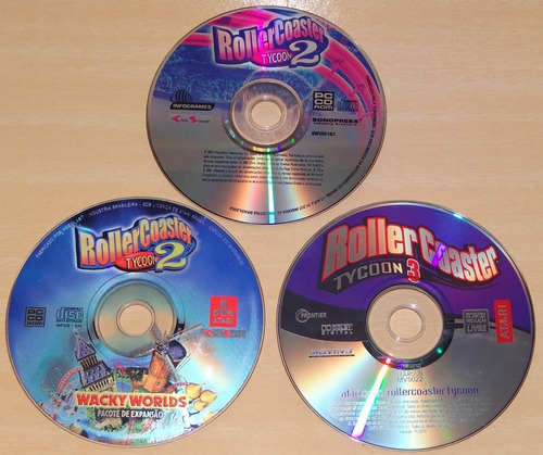 Rollercoaster Tycoon, Corkscrew Follies, 2, Wacky Worlds, 3 (Usado)