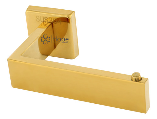 Suporte Papeleira Porta Papel Higiênico Inox304 Dourado Gold