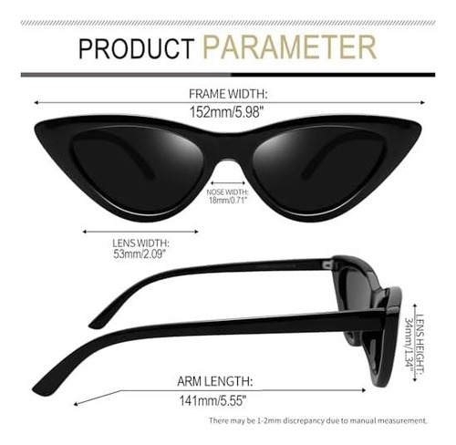 Joopin 2 Gafas De Sol De Ojo De Gato Para Mujeres Protección