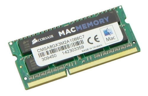 Memoria Ram Corsair Ddr3 4gb Pc3-8500 1066 Mhz Sodimm Mac