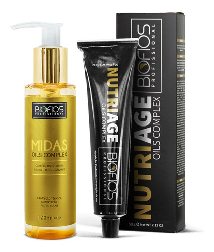 Kit Máscara Nutritiva +protetor Térmico Nutriage Oil Complex