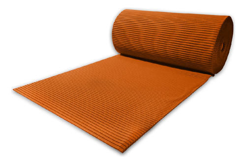 Tapete Passadeira Emborrachada Pvc Antiderrapante 0,65x4,00m Comprimento 4 m Cor Laranja Largura 0.65 m