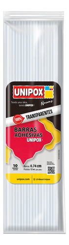 Barra De Silicona Unipox 0,74 X 30cm Flowpack X 10u Color Transparente