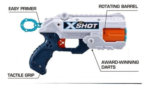 Pistola Lanza Dardos X-shot Revolver Excel Reflex Tk-6 Nenes