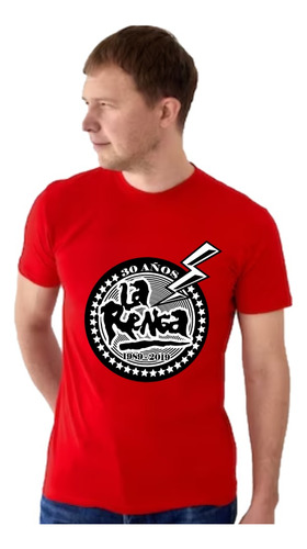 Remera Roja - La Renga - Unisex - Rock Nacional -manga Corta