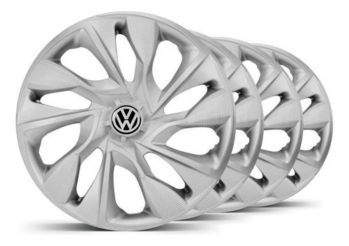 Calota Aro 13 Ds4 Unicolor Prata Vw Pointer Elitte Lc300