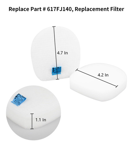 Filtro De Reemplazo Ymimi Compatible Con Shark Rocket Pet De