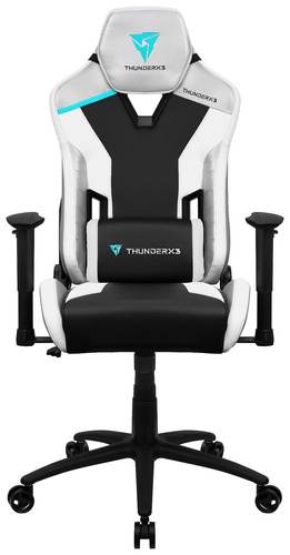 Silla de escritorio ThunderX3 TC3 gamer ergonómica  arctic white con tapizado de cuero sintético