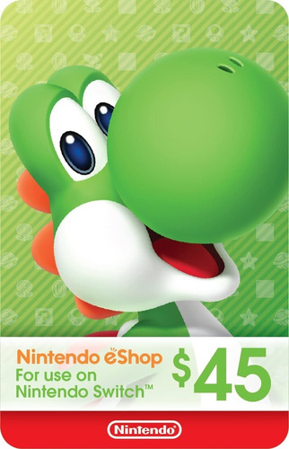 Tarjeta Eshop - Gift Card Nintendo 45 Usd - Cuenta Eeuu 