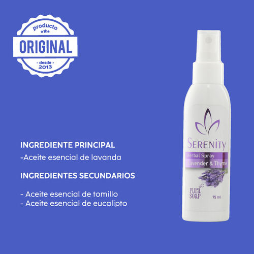 Spray con Aceite Esencial de Lavanda y Tomillo Pura Soap