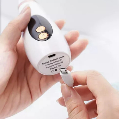 Limpiador Removedor Saca Puntos Negros Recargable Usb Blanco