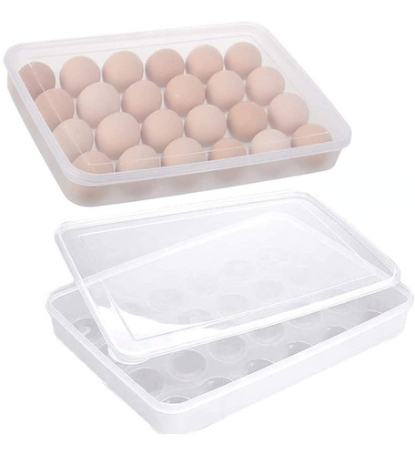 Imagen 3 de 4 de Organizador De Huevos, Caja Para 24 Unidades Huevera