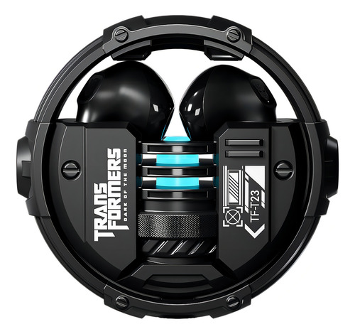 Fones de ouvido Bluetooth sem fio Transformers TF-t23, cor preta