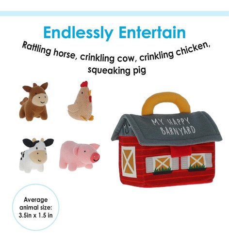 Juego De Peluche Suave Carter's Barnyard