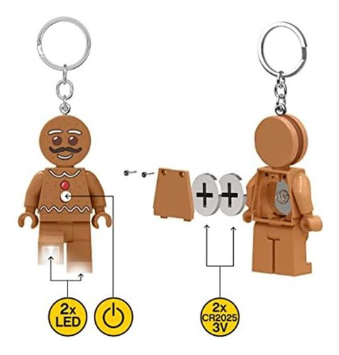 Lego Classic Gingerbread Man Llavero - 3 Pulgadas De Alto (k