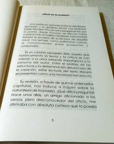 Lectura Sobre Textos Liricos. Eddie Morales Piña. (Usado)