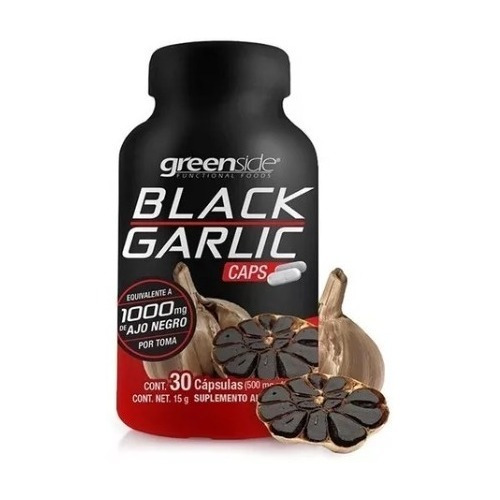 Ajo Negro Black Garlic 1000mg Por Toma 30 Cápsulas Greenside